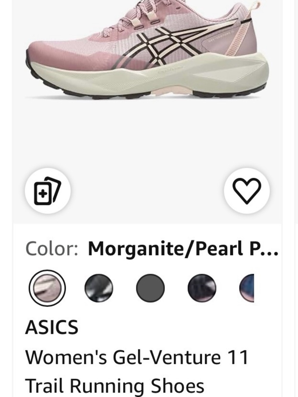 ASICS Women's Gel-Venture 11 Trail Shoe — Morganite Pink/Off-White